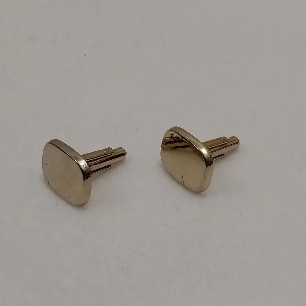 Vintage Gold Plated Cufflinks Made In USA #J201